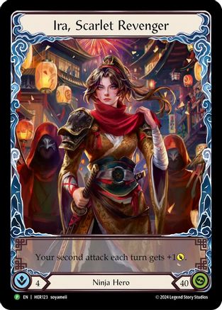 Ira, Scarlet Revenger - HER123 (HER123) Rainbow Foil - Flesh and Blood: Promo Cards