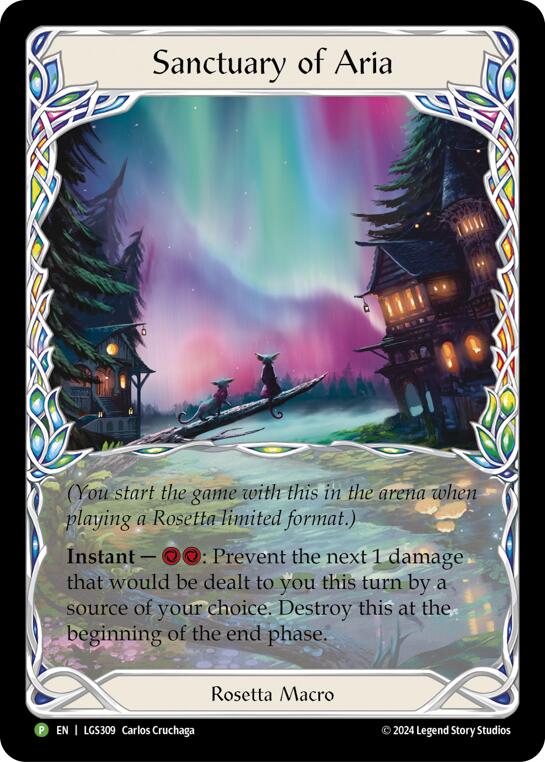 Sanctuary of Aria (Extended Art) [LGS309] (Promo)  Cold Foil | Silver Goblin