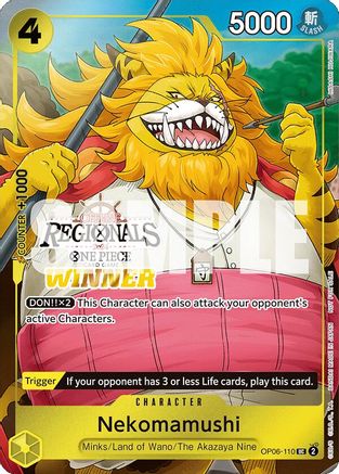 Nekomamushi (Offline Regional 2024 Vol. 3) [Winner] [One Piece Promotion Cards] | Silver Goblin