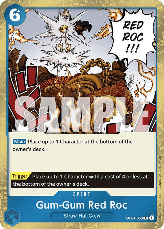 Gum-Gum Red Roc (Jolly Roger Foil) Foil (OP04-056) - Premium Booster -The Best-