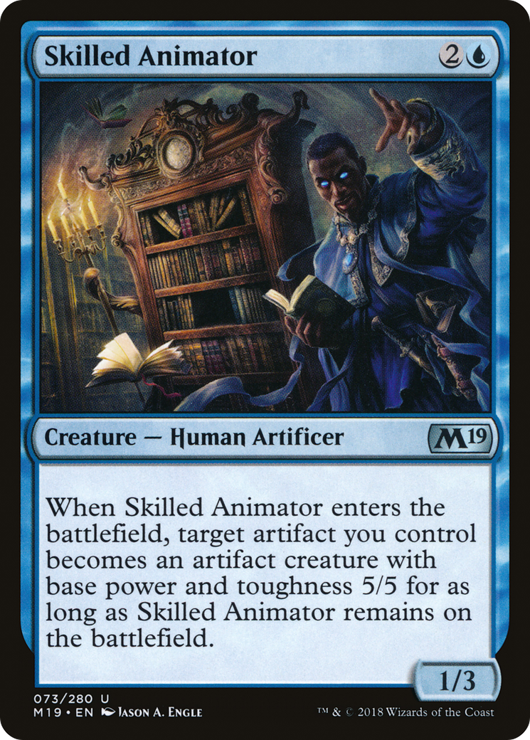 Skilled Animator [Core Set 2019] | Silver Goblin