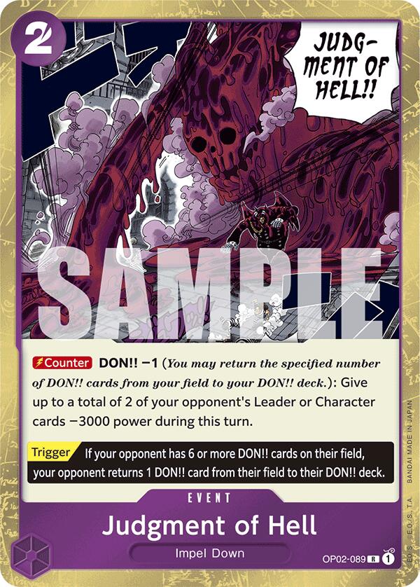 Judgment of Hell (Jolly Roger Foil) Foil (OP02-089) - Premium Booster -The Best-