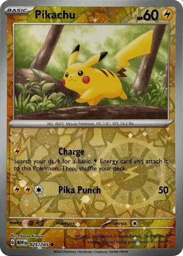 Pikachu (025/165) (Cosmos Holo) (Costco Exclusive) [Miscellaneous Cards] | Silver Goblin