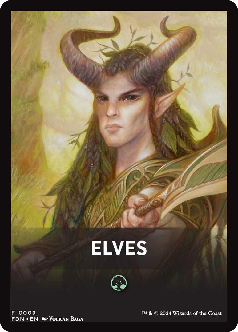 Elves Theme Card [Foundations Tokens] | Silver Goblin