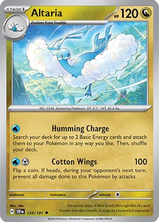 Altaria (134/191) [Scarlet & Violet: Surging Sparks] Reverse Holofoil