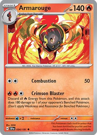 Armarouge (034/191) [Scarlet & Violet: Surging Sparks] Reverse Holofoil