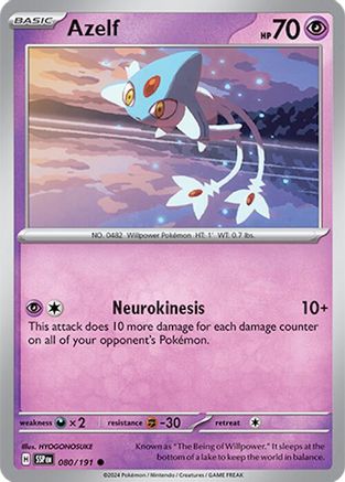 Azelf (080/191) [Scarlet & Violet: Surging Sparks] Reverse Holofoil