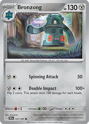 Bronzong (127/191) [Scarlet & Violet: Surging Sparks] Reverse Holofoil