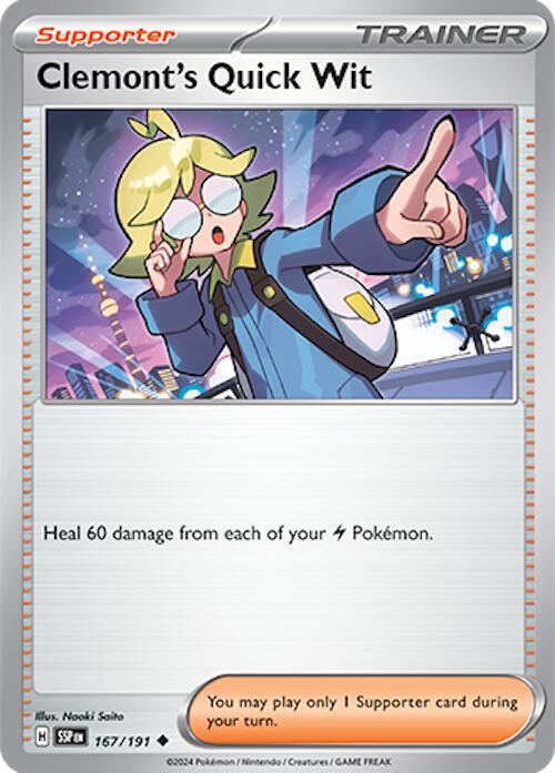 Clemont's Quick Wit (167/191) [Scarlet & Violet: Surging Sparks] | Silver Goblin