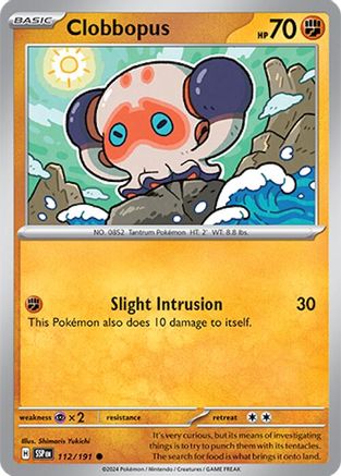 Clobbopus (112/191) [Scarlet & Violet: Surging Sparks] Reverse Holofoil