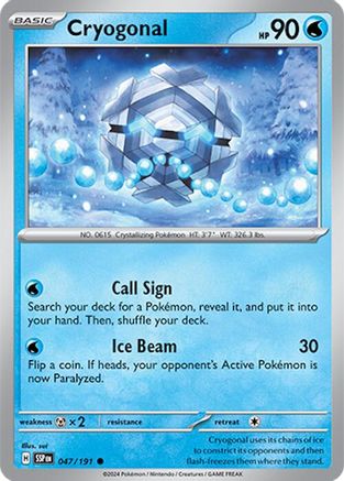 Cryogonal (047/191) [Scarlet & Violet: Surging Sparks] Reverse Holofoil