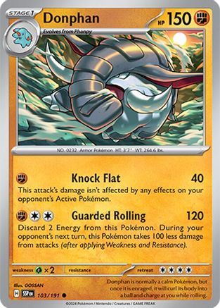 Donphan (103/191) [Scarlet & Violet: Surging Sparks] Reverse Holofoil