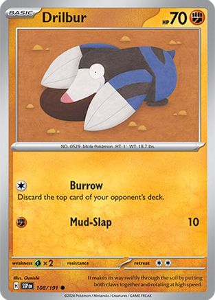 Drilbur (108/191) [Scarlet & Violet: Surging Sparks] Reverse Holofoil