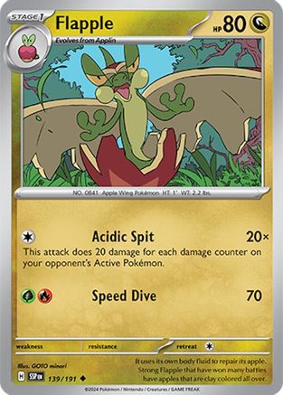 Flapple (139/191) [Scarlet & Violet: Surging Sparks] Reverse Holofoil