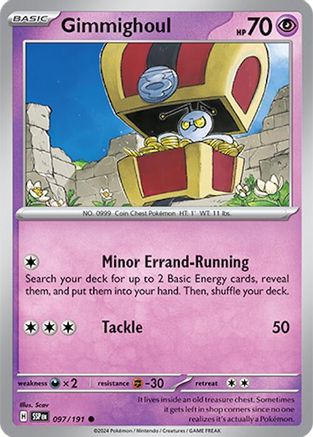 Gimmighoul (097/191) [Scarlet & Violet: Surging Sparks] Reverse Holofoil