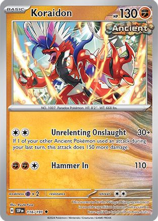 Koraidon (116/191) [Scarlet & Violet: Surging Sparks] Reverse Holofoil