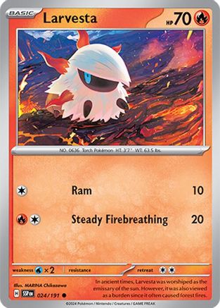 Larvesta (024/191) [Scarlet & Violet: Surging Sparks] Reverse Holofoil