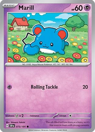 Marill (073/191) [Scarlet & Violet: Surging Sparks] Reverse Holofoil