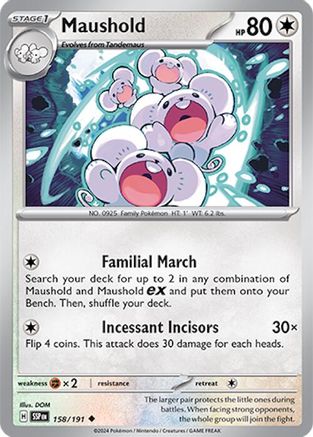 Maushold (158/191) [Scarlet & Violet: Surging Sparks] Reverse Holofoil