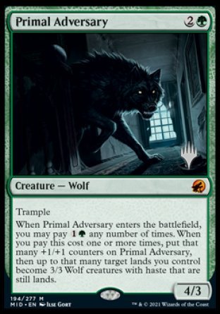 Primal Adversary (Promo Pack) [Innistrad: Midnight Hunt Promos] | Silver Goblin