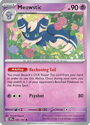 Meowstic (085/191) [Scarlet & Violet: Surging Sparks] Reverse Holofoil