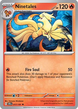 Ninetales (017/191) [Scarlet & Violet: Surging Sparks] Reverse Holofoil