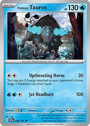 Paldean Tauros (039/191) [Scarlet & Violet: Surging Sparks] Reverse Holofoil