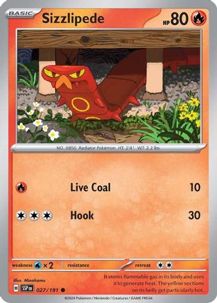 Sizzlipede (027/191) [Scarlet & Violet: Surging Sparks] Reverse Holofoil