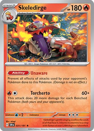 Skeledirge (031/191) [Scarlet & Violet: Surging Sparks] Reverse Holofoil