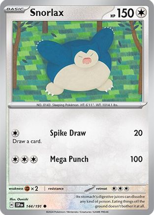 Snorlax (144/191) [Scarlet & Violet: Surging Sparks] Reverse Holofoil