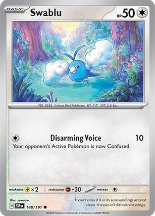 Swablu (148/191) [Scarlet & Violet: Surging Sparks] Reverse Holofoil