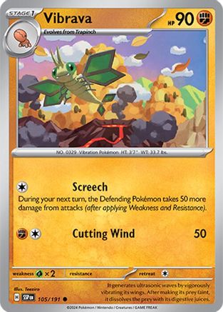 Vibrava (105/191) [Scarlet & Violet: Surging Sparks] Reverse Holofoil