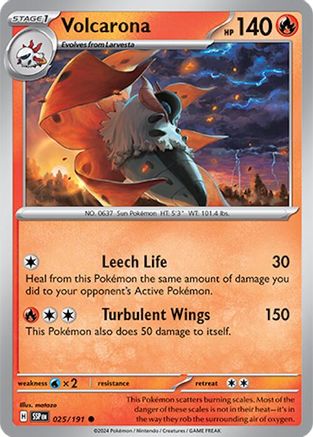 Volcarona (025/191) [Scarlet & Violet: Surging Sparks] Reverse Holofoil