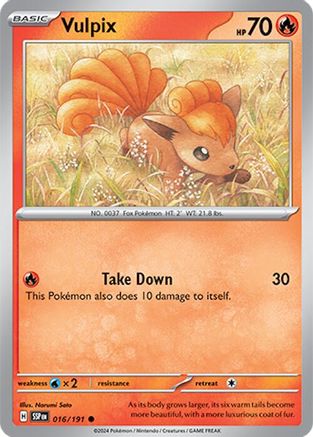 Vulpix (016/191) [Scarlet & Violet: Surging Sparks] Reverse Holofoil