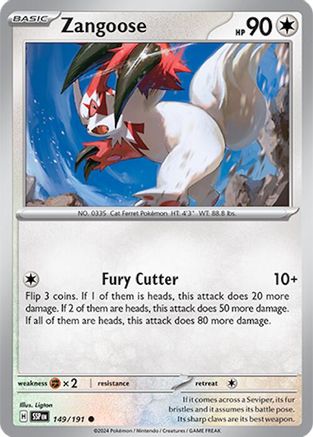Zangoose (149/191) [Scarlet & Violet: Surging Sparks] Reverse Holofoil
