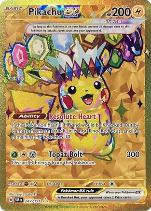 Pikachu ex (247/191) [Scarlet & Violet: Surging Sparks] | Silver Goblin