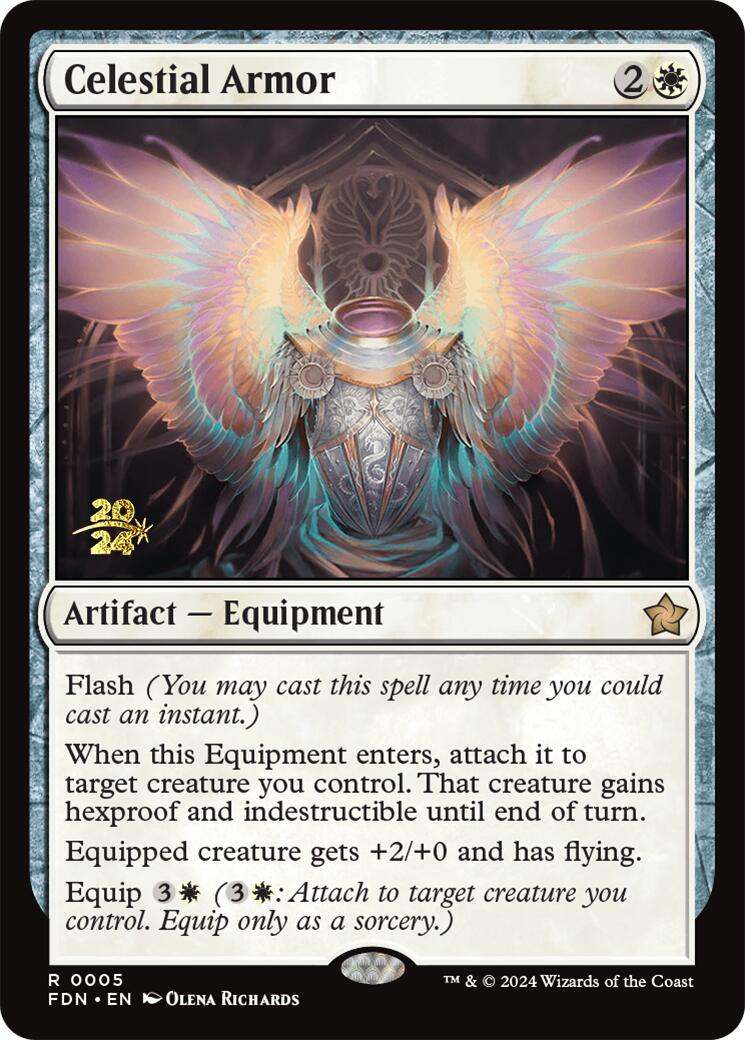 Celestial Armor [Foundations Prerelease Promos] | Silver Goblin