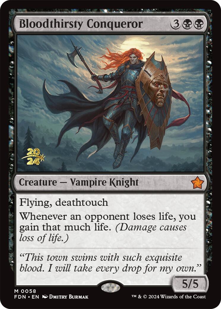 Bloodthirsty Conqueror [Foundations Prerelease Promos] | Silver Goblin