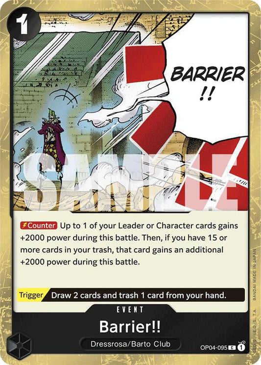 Barrier!! (Jolly Roger Foil) Foil (OP04-095) - Premium Booster -The Best-