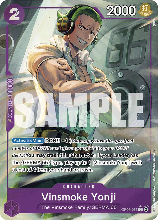 Vinsmoke Yonji (OP06-066) (Full Art) Foil (OP06-066) - Premium Booster -The Best- | Silver Goblin