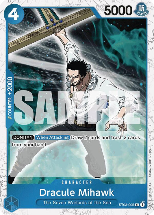 Dracule Mihawk (ST03-005) (Jolly Roger Foil) Foil (ST03-005) - Premium Booster -The Best-