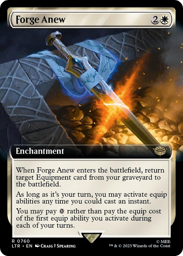 Forge Anew (Extended Art) (Surge Foil) [The Lord of the Rings: Tales of Middle-Earth] | Silver Goblin