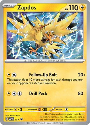 Zapdos (157) [Scarlet & Violet: Black Star Promos] | Silver Goblin