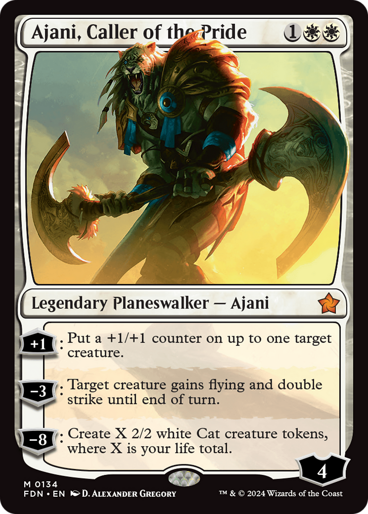 Ajani, Caller of the Pride [Foundations] | Silver Goblin