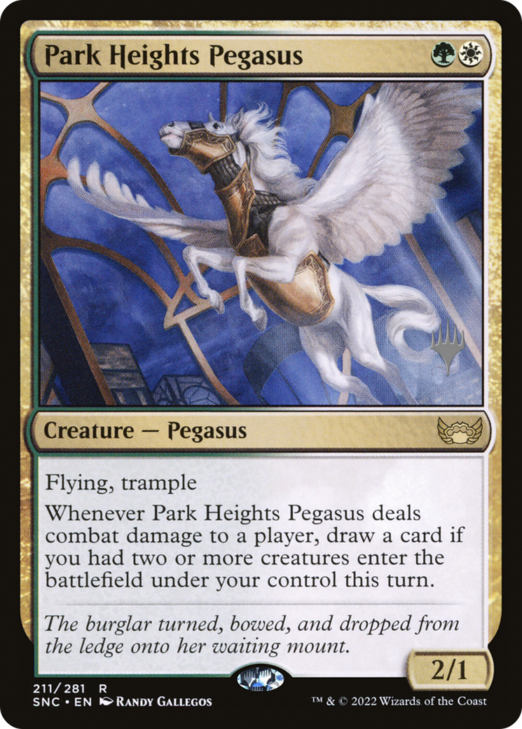 Park Heights Pegasus (Promo Pack) [Streets of New Capenna Promos] | Silver Goblin