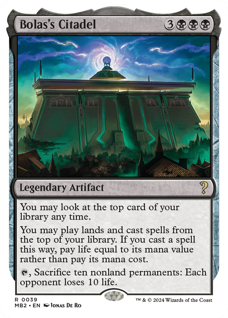 Bolas's Citadel (White Border) [Mystery Booster 2] | Silver Goblin