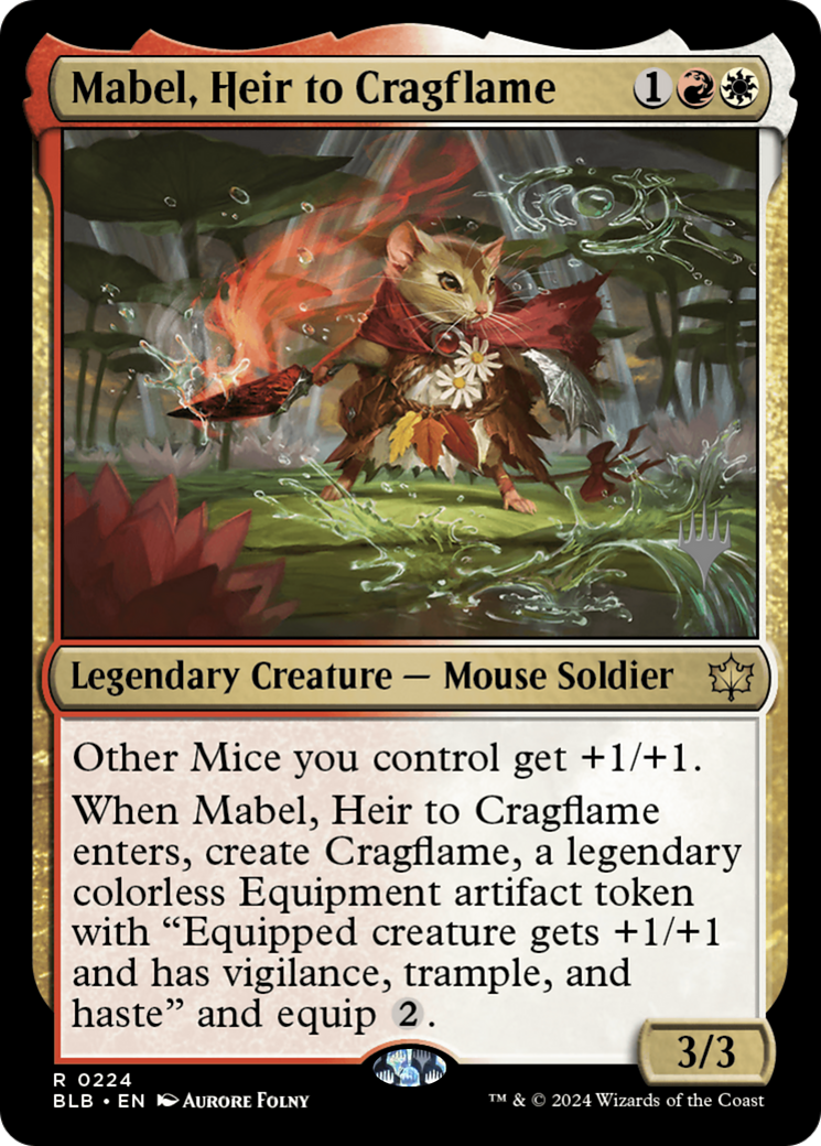 Mabel, Heir to Cragflame (Promo Pack) [Bloomburrow Promos] | Silver Goblin