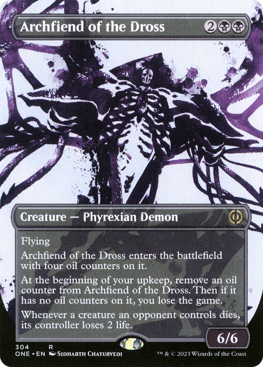 Archfiend of the Dross (Borderless Ichor) [Phyrexia: All Will Be One] Foil