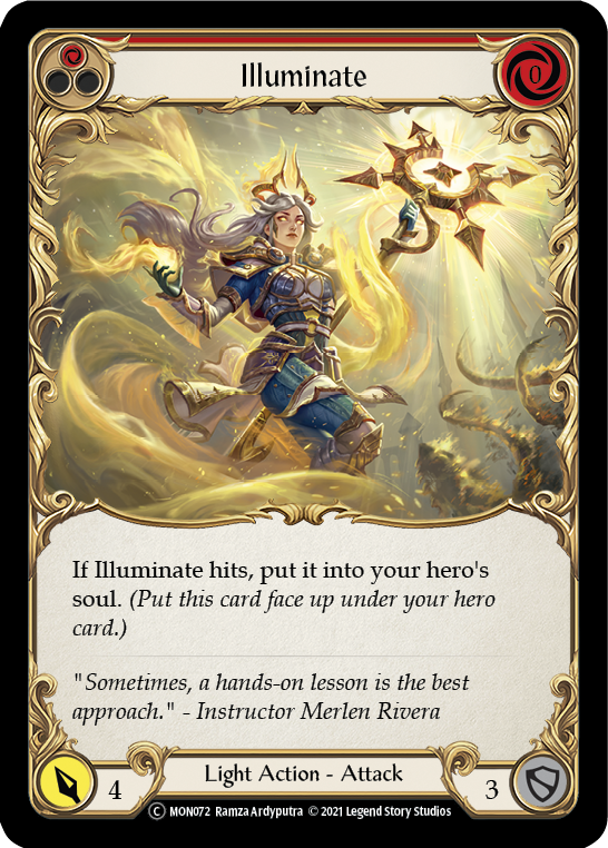 Illuminate (Red) [U-MON072-RF] (Monarch Unlimited)  Unlimited Rainbow Foil | Silver Goblin