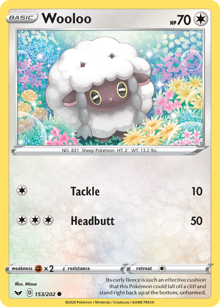 Wooloo (153/202) [Sword & Shield: Base Set] | Silver Goblin